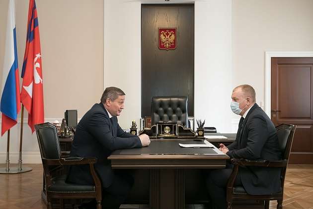 Губернатор региона Андрей Бочаров провел рабочую встречу с Сергеем Горняковым