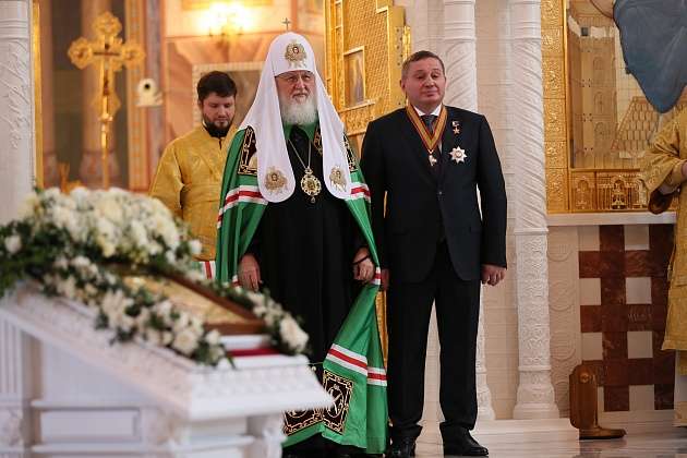Патриарх Кирилл подарил храму в Волгограде уникальный образ Александра Невского