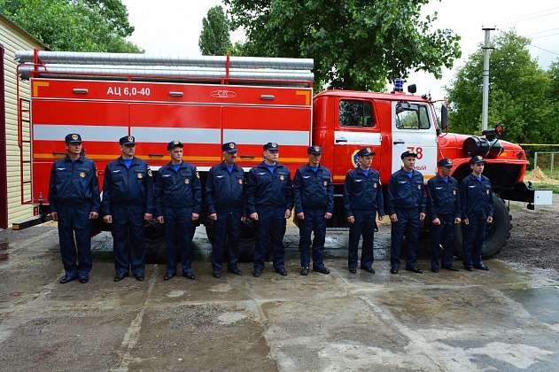 Новое пожарное депо открыли в поселке Мирный Волгоградской области