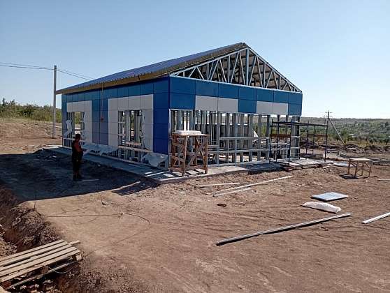 В хуторе Волгоградской области продолжается строительство ФАПа