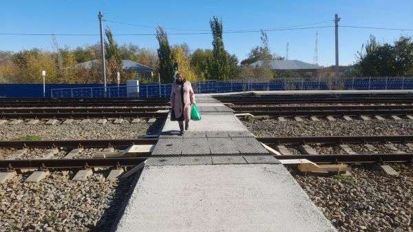 В Волгоградской области на станции Эльтон открыли новый пешеходный переход через ж/д пути