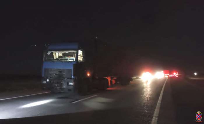 В Волгоградской области   на трассе под колесами грузовика  погибла женщина