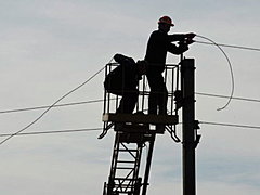 Электроснабжение обесточенных ураганом поселков в Волгоградской