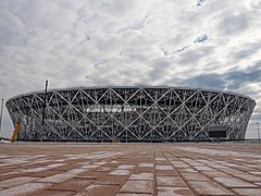 Подрядчик приостановил покраску стадиона «Волгоград Арена» из-за
