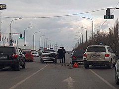 В Волжском лихач на «пятнашке» протаранил полицейскую машину
