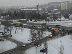 В Волгограде произошло массовое ДТП с участием двух фур