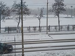 На Волгоград обрушился снегопад