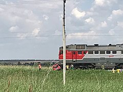 В Волгоградской области легковушка попала под товарный поезд