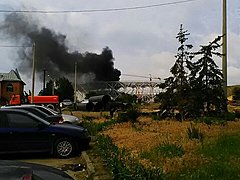 На строящемся стадионе «Волгоград-Арена» произошел пожар