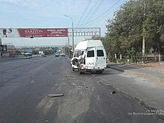 В Волгограде трое пассажиров маршрутки пострадали в ДТП с маршру