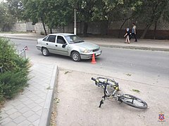 В Волгограде сбили подростка на велосипеде