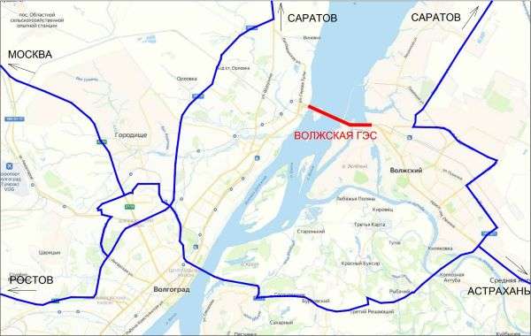 В Волгоградской области  ввели ограничение движения грузовых транспортных средств через Волжскую ГЭС