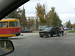 В Волгограде из-за ДТП остановилось движение скоростного трамвая