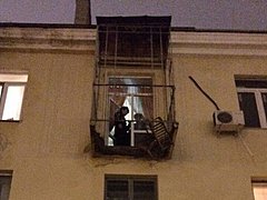 обрушение балкона на улице Мира в Волгограде