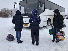 На трассе в Воронежской области едва не замерли пассажиры автобу