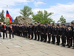 На Мамаевом кургане 130 молодых сотрудников полиции Волгограда п