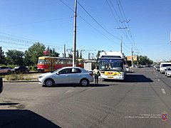 В Волгограде кондуктор автобуса пострадала в ДТП с легковушкой
